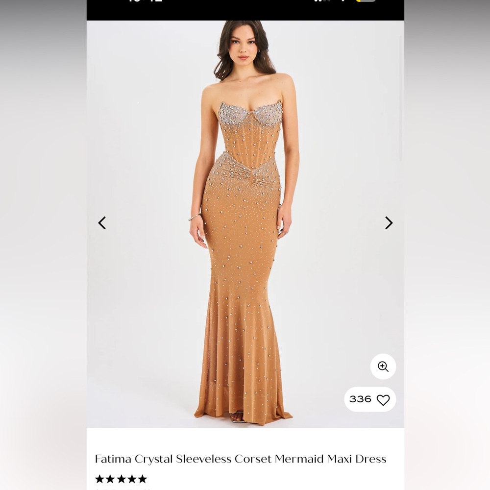 Fatima Crystal Sleeveless Corset Mermaid Maxi Dress